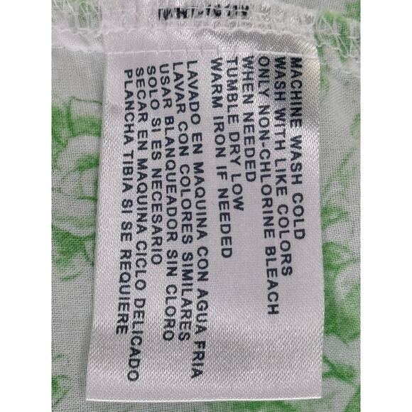 IZOD White with Green Print Paisley Button Shirt size PL - Picture 4 of 4